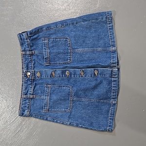 Short Button down jean skirt